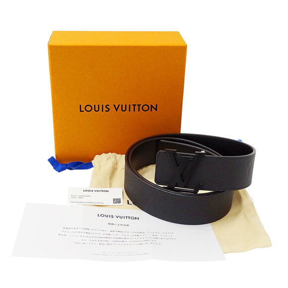 Louis Vuitton Men's Monogram Taurillon Leather Belt with LV Initials, 40mm, R... - Picture 5 of 8
